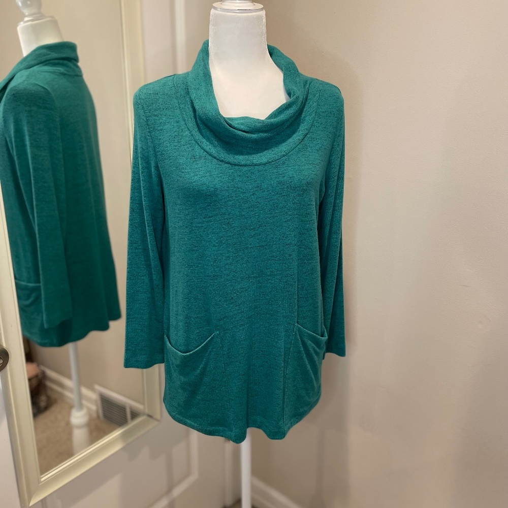 Westbound Green Soft Sweater Tunic - Medium Petite - NWT!